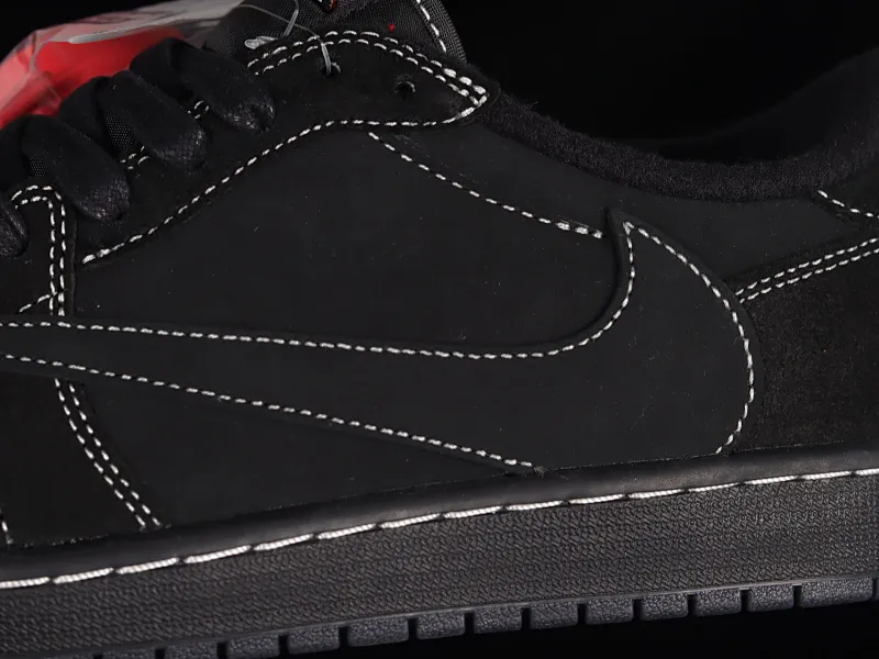 All Categories Air Jordan Jordan Series Basketball Shoes Air Jordan 1 Low Pure Original Version Travis Scott x Air Jordan 1 Low OG "Triple Black" AJ1 Joe 1 Black Warrior Overhook DM7866-001